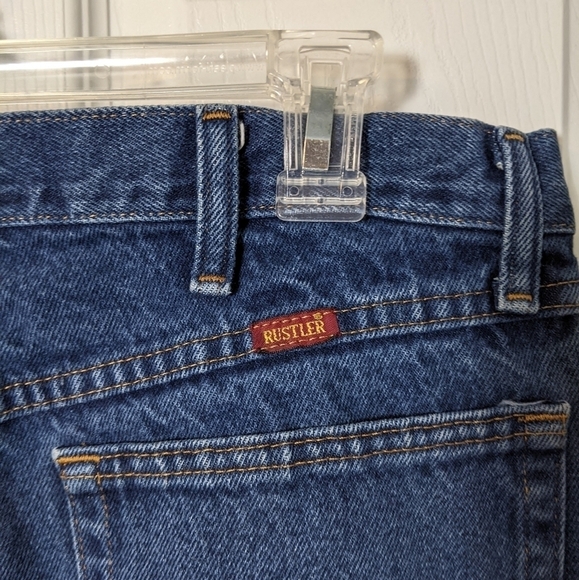 New Classic Fit 100% Cotton Medium Wash Men's Jeans from Rustler Size 34x29 - Picture 6 of 7